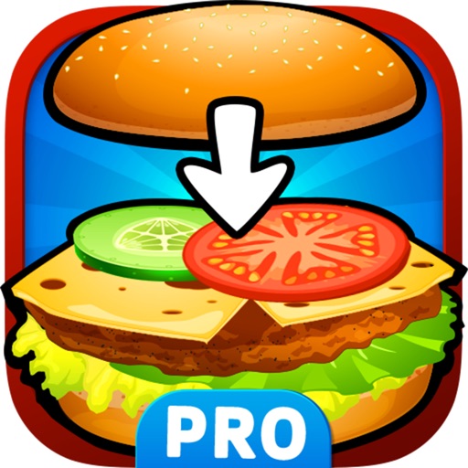 Burger Chef. Kitchen Game for Toddlers. Premium Icon