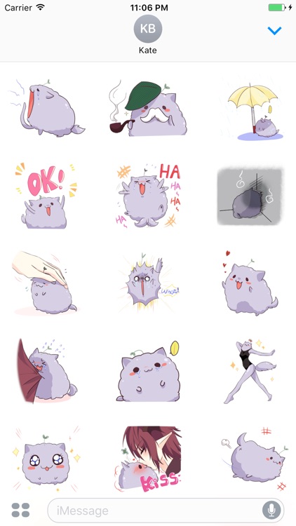 Miu The Little Violet Kitten Sticker