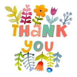 Thank You So Much Watercolor Flowers Sticker Pack