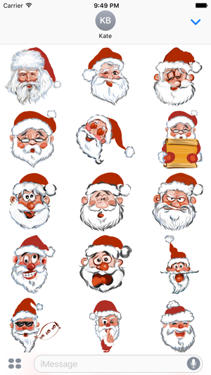 Santa Claus and Christmas stickers