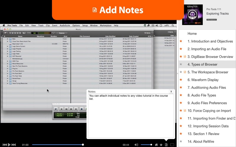 Course For Pro Tools 10 111 - Exploring Tracks thumbnail 4