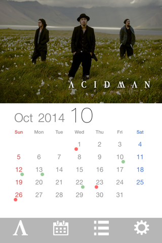 ACIDMAN calendar screenshot 3