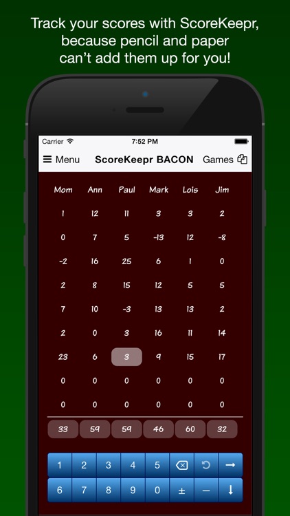 Score Keeper BACON