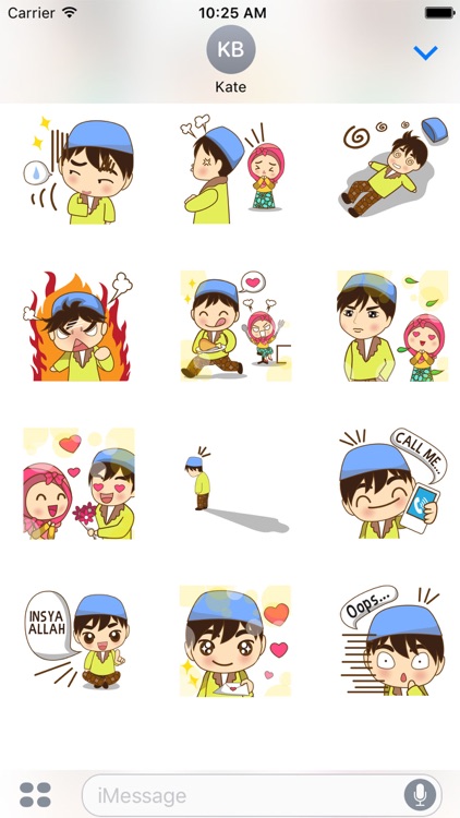 Adam, funny moslem boy for iMessage Sticker