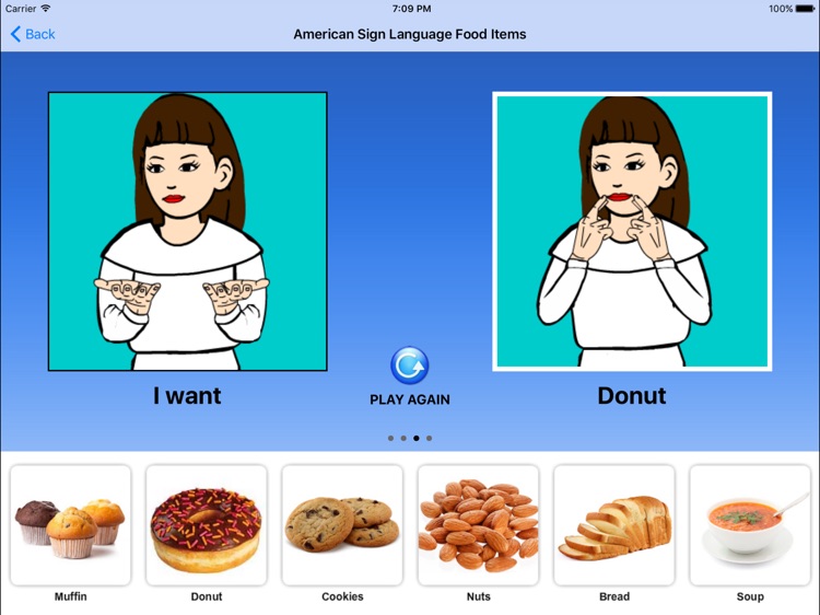 American Sign Language Food Items