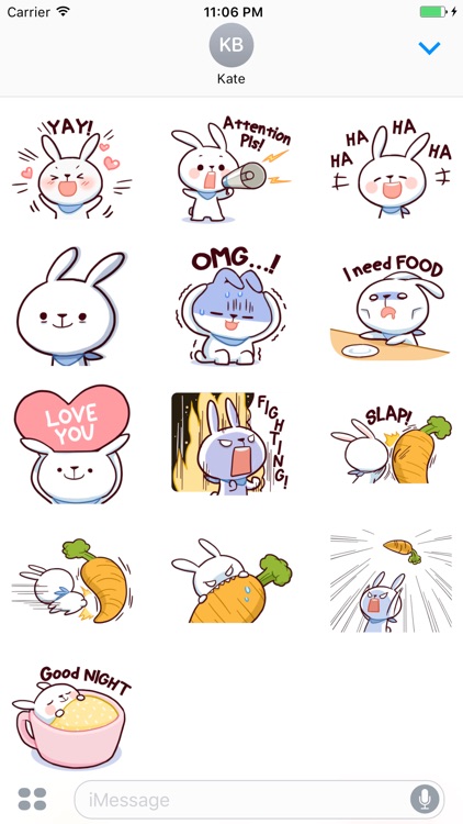 Damon The Funniest Bunny English Stickers