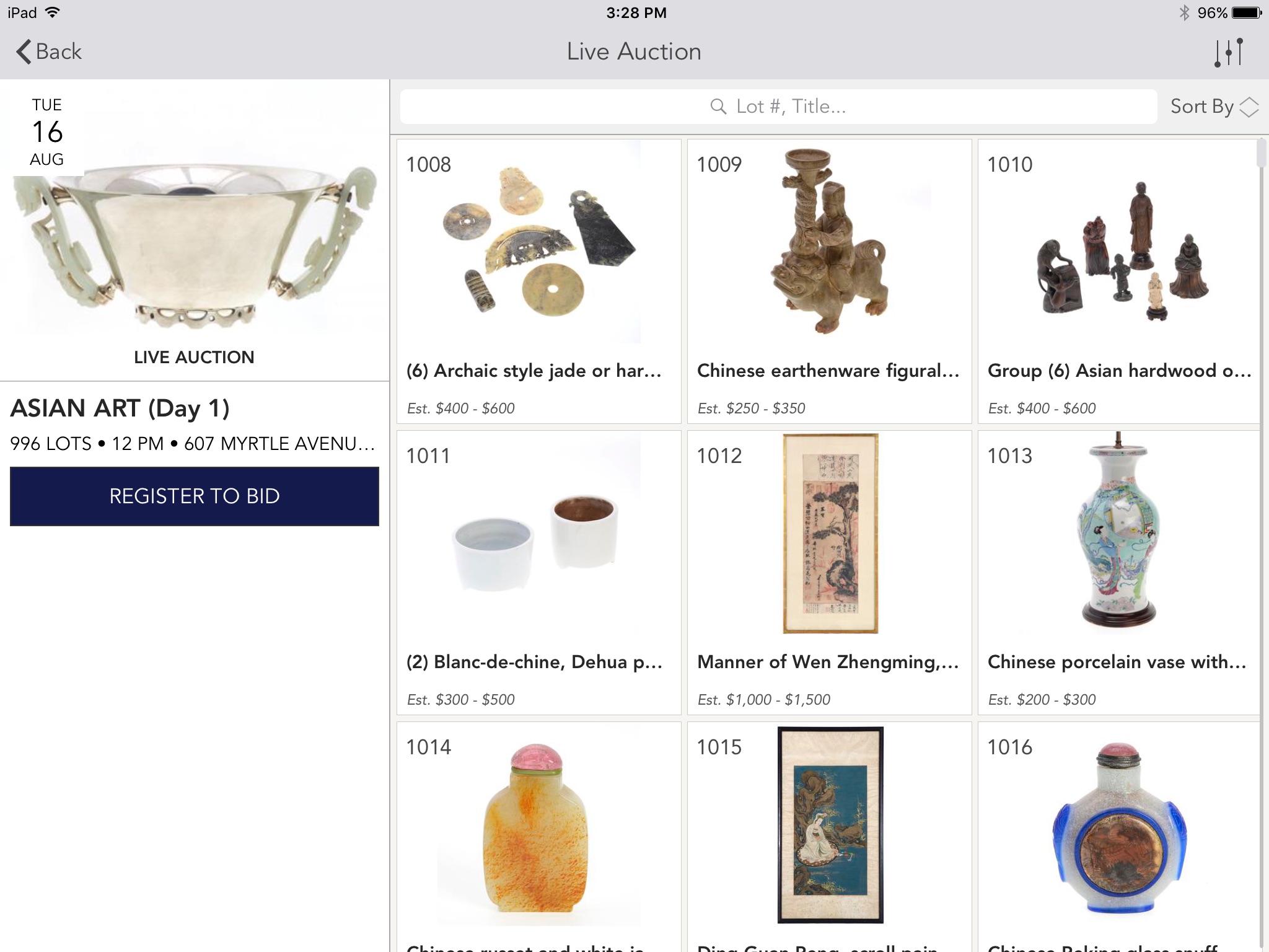 Millea Bros. Auctions screenshot 2