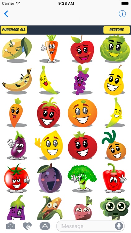 Veggie Stickers Pack - True Vegan Emojis Set