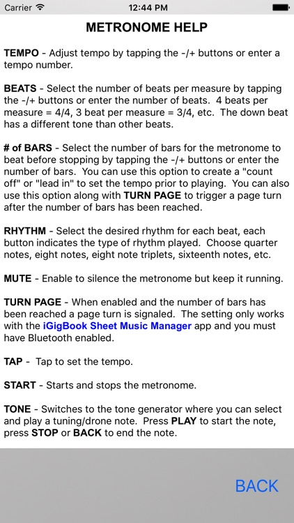 iGigBook Metronome