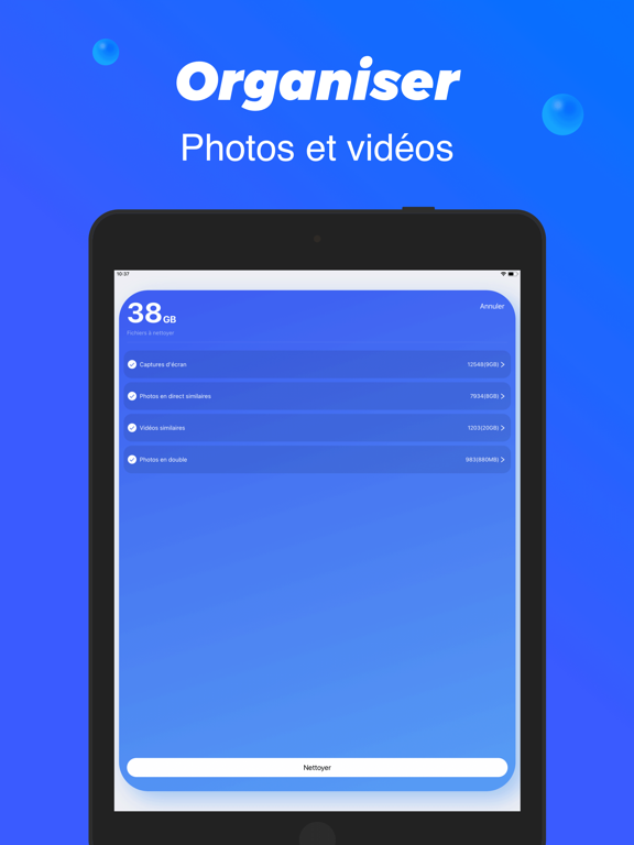 Nettoyeur d'espace Nettoyeur d'espace