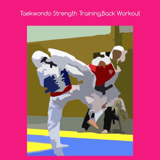 Taekwondo strength training back workout icon