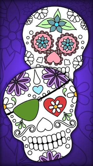 Mexican Sugar Skull Mask & Coloring Pages – Pro(圖2)-速報App