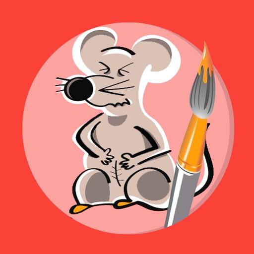 Coloring Book Page Game Baby Mouse Version iOS App