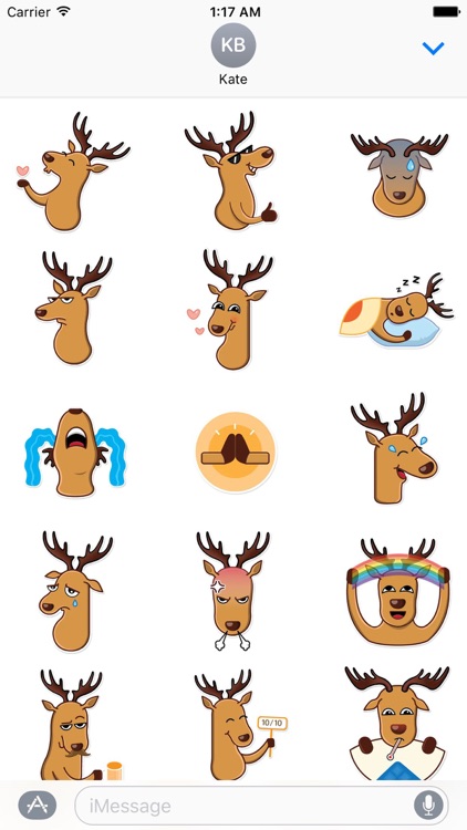 Comet The Cute Reindeer Stickers