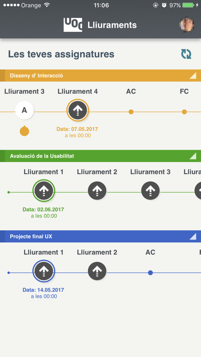 Lliuraments / Entregas - UOC screenshot 2