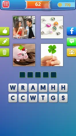 Game screenshot Pics to Word Puzzle-4 Pics Guess What's the 1 Word apk