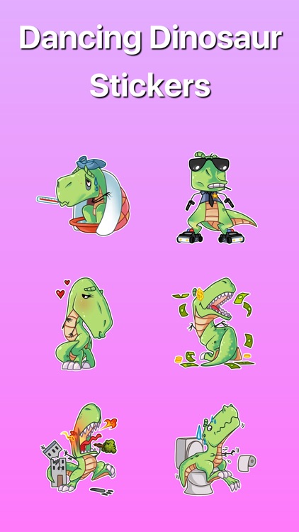 Dinosaur Dancing to Song Remix Stickers