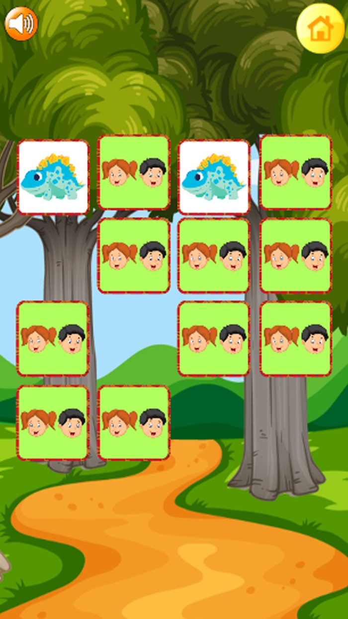 Dinosaur Matching Puzzle - Sight Games for  Kids