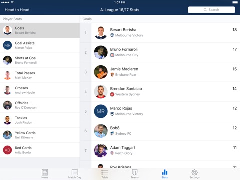 A-League Live for iPad screenshot 4