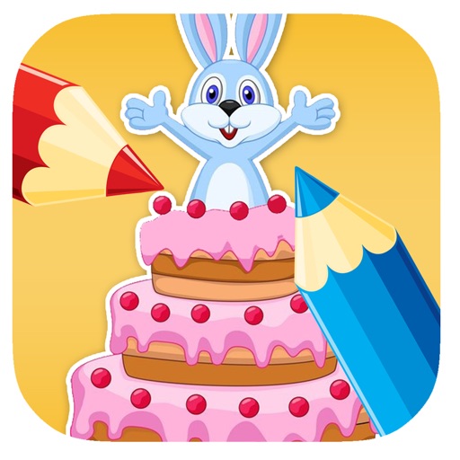 coloring games page bunny and cake versionlune