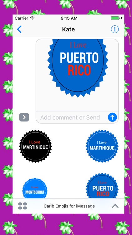 Carib Emoji Stickers Pack
