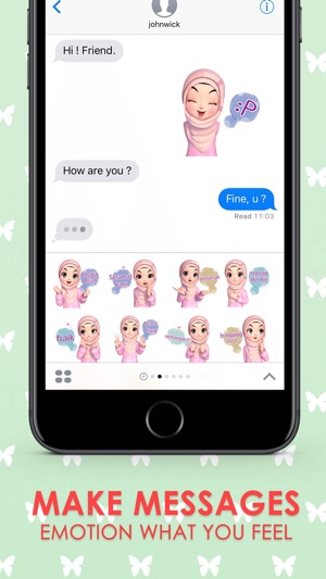 Amarena 3D Hijabgirl Indo Stickers for iMessage(圖2)-速報App