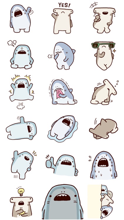 Crazy Sharks Stickers!