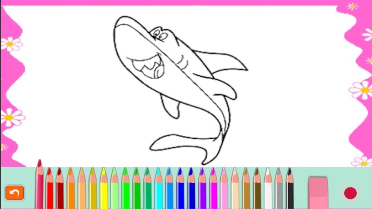 Shark tank and Sea animals coloring game for kid screenshot-3