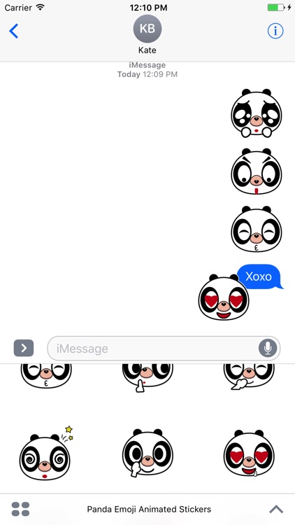 Panda Emoji Animated Stickers For iMessage screenshot-4