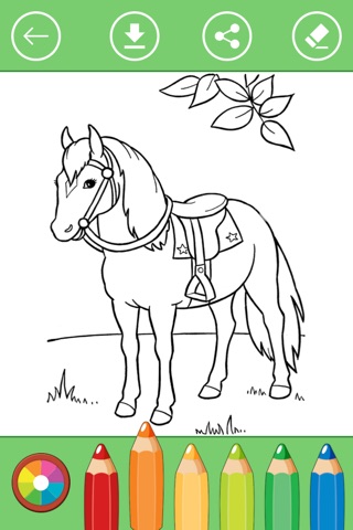 Horses Coloring Book for Kids: Learn to color screenshot 4