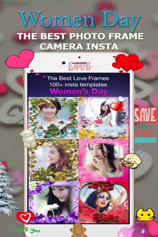 Women Day Photo Frame -Wonder Photo,Camera sticker screenshot 2