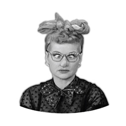 I Love Lucy - Black&White Stickers