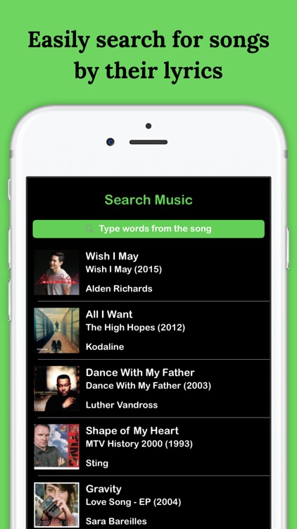 Music Search - find songs by the lyrics & artist