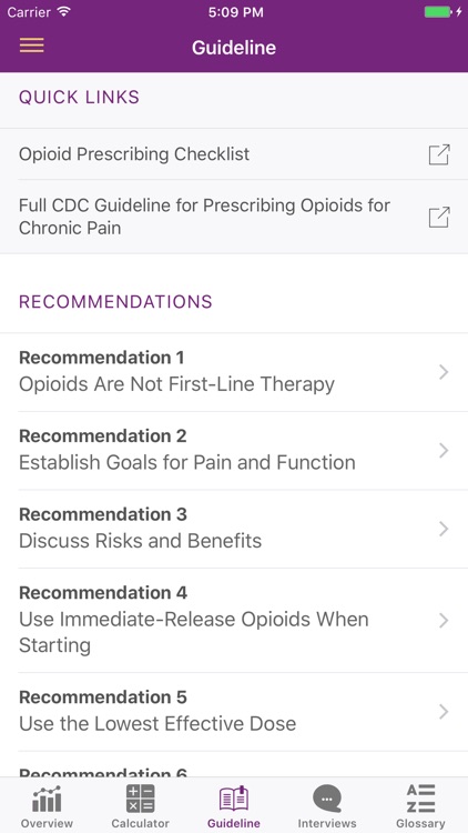 CDC Opioid Guideline