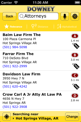 Downey Yellow Pages screenshot 3