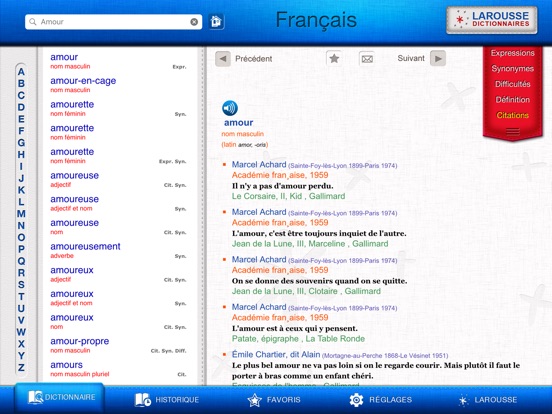 French dictionary Screenshots