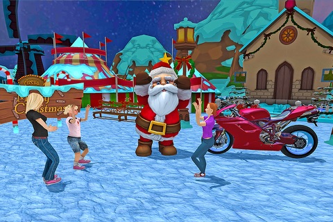 Crazy Santa Moto Gift Delivery Simulator screenshot 2