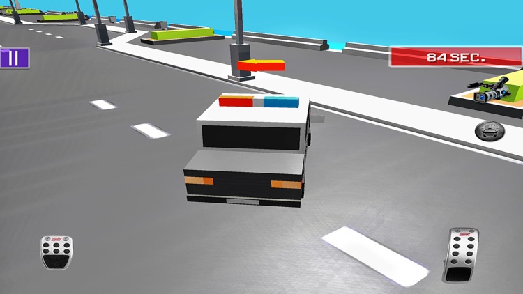 Blocky Police Car Craft Patrol