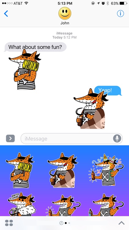 Brave Fox Pirate Stickers