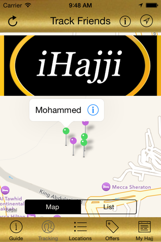 Hajj Pilgrim Tracker App screenshot 2