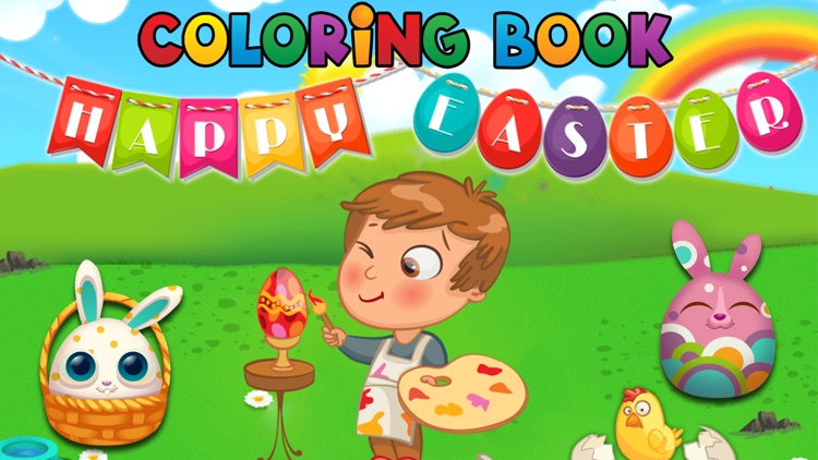 Easter Coloring Book For Kids! Draw, Color & Paint