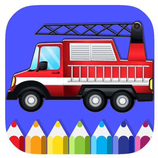 Draw Fire Truck Coloring Book Game For Kids iOS App