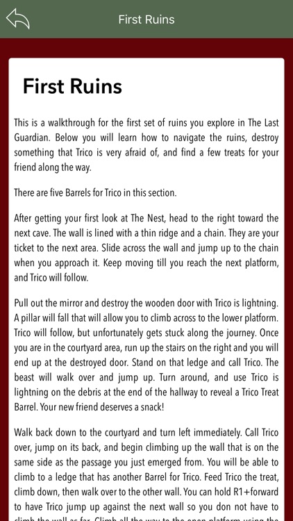 Guide for The Last Guardian