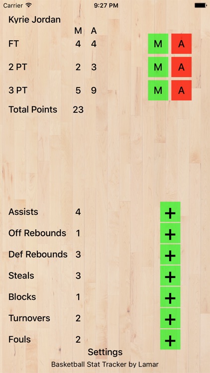 Basketball Stat Tracker - Easy Hoops Shot Boxscore