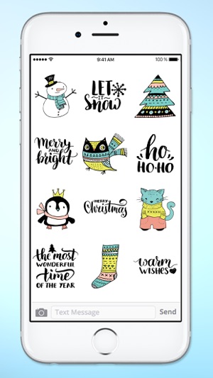 Hand Drawn Holiday Christmas Winter 2 Sticker Pack(圖3)-速報App