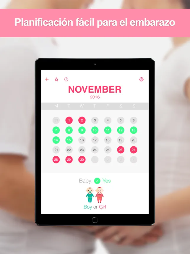 Imágen 1 Fertilidad y embarazo calendario mensual iphone