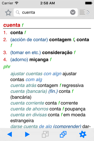 Lingea Portuguese-Spanish Advanced Dictionary screenshot 2