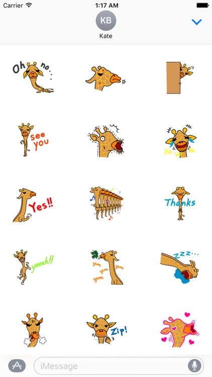 Gently Giraffe Sticker