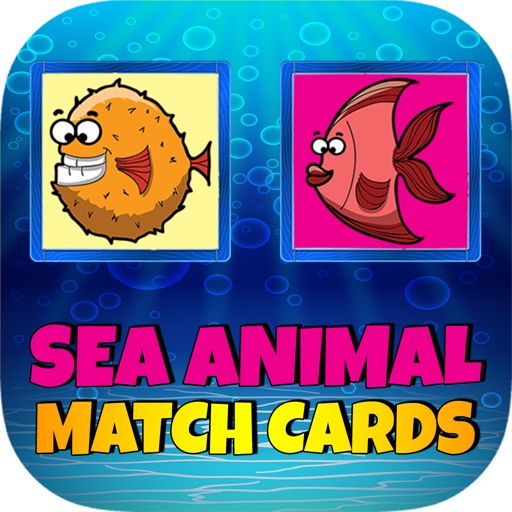 Sea Animal Match Cards Game For Kids Icon
