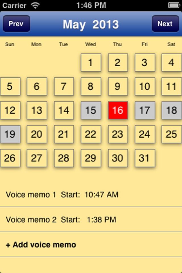 Talking Calendar screenshot 2